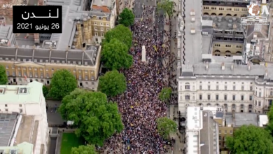 لندن-مظاهرات حاشدة